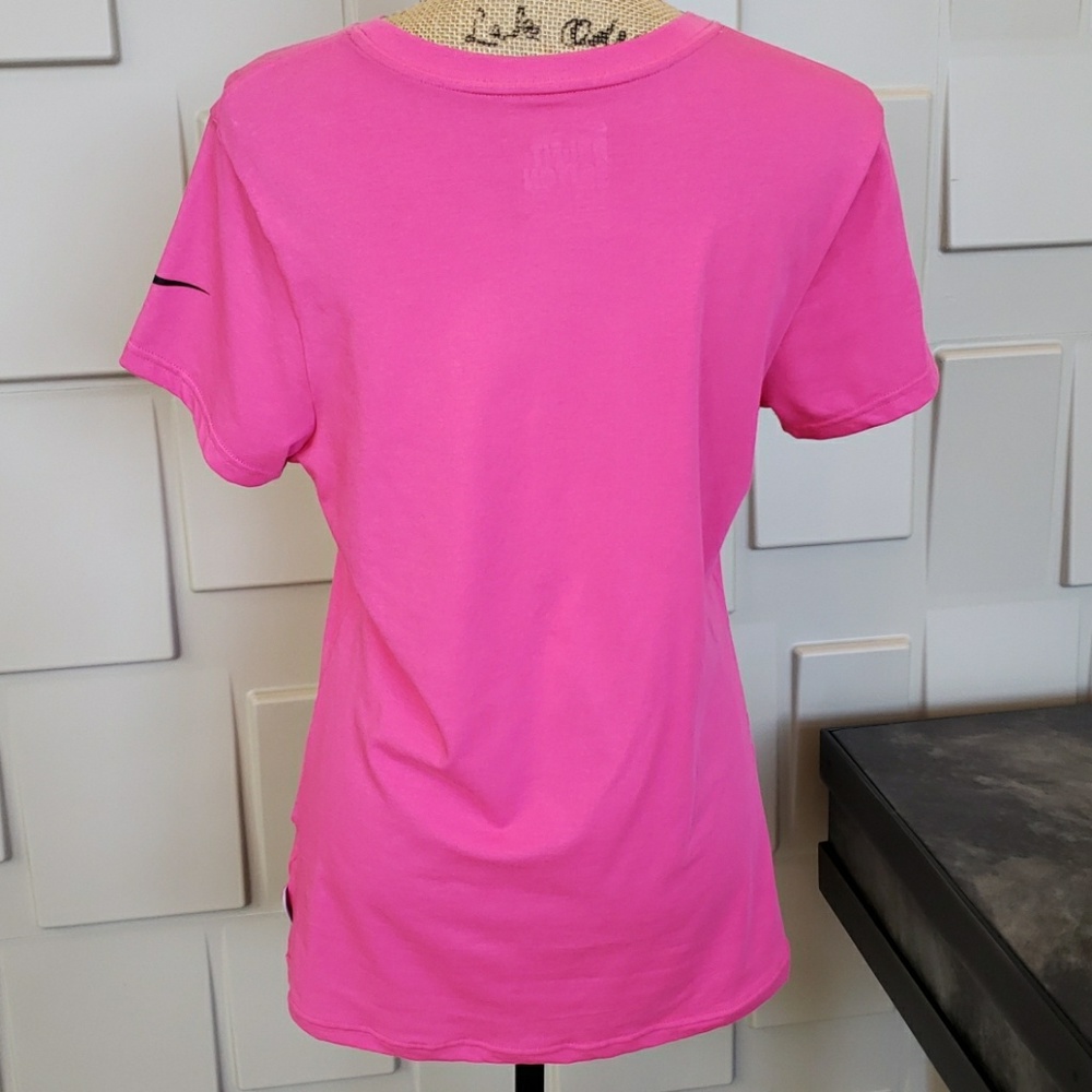Nike top T shirt pink Dri fit short sleeve round neck Size Large - Picture 4 of 4